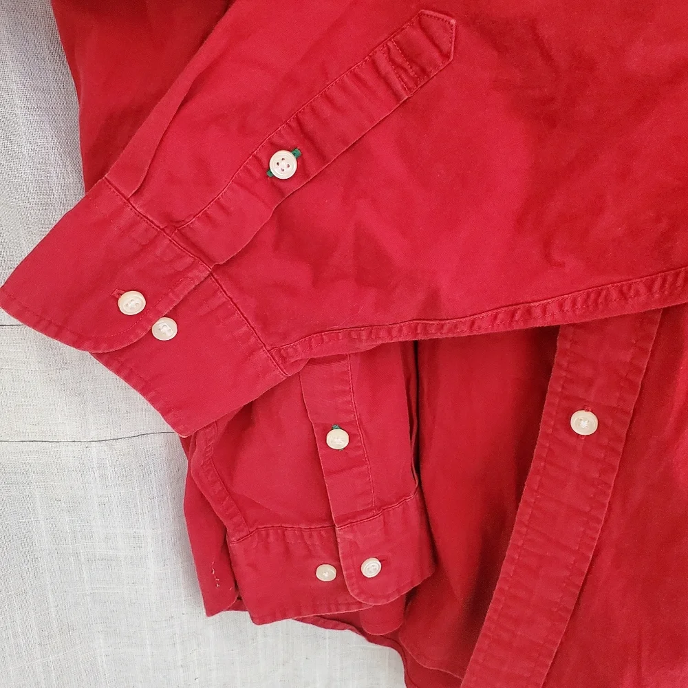 Vintage Tommy Hilfiger Classic Red Men's Shirt‎ Sz:XXL